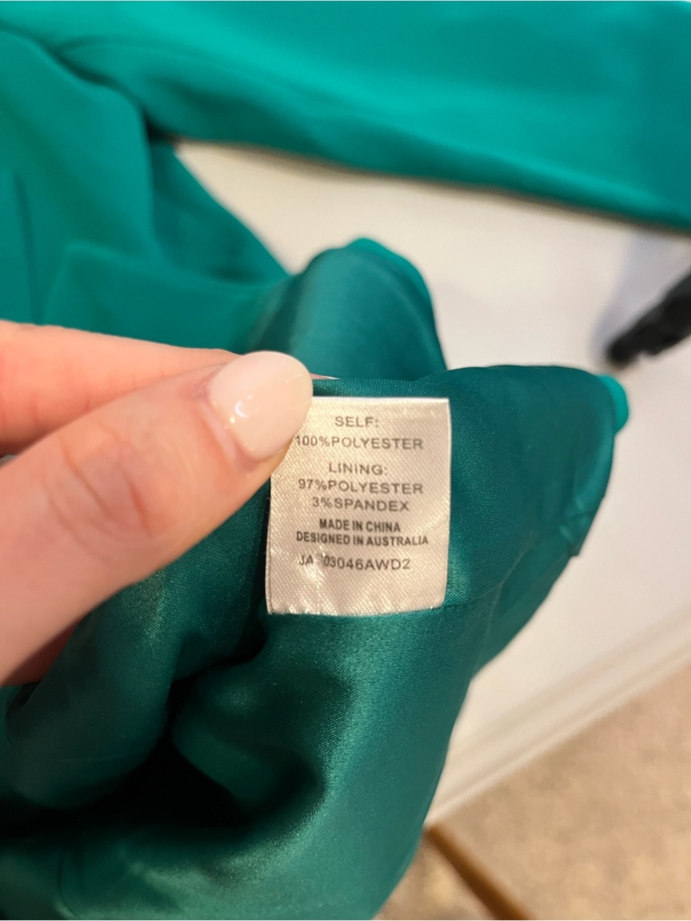 Meshki Double-Breasted Oversize Emerald Green Women's Blazer- extra large - Picture 6 of 8